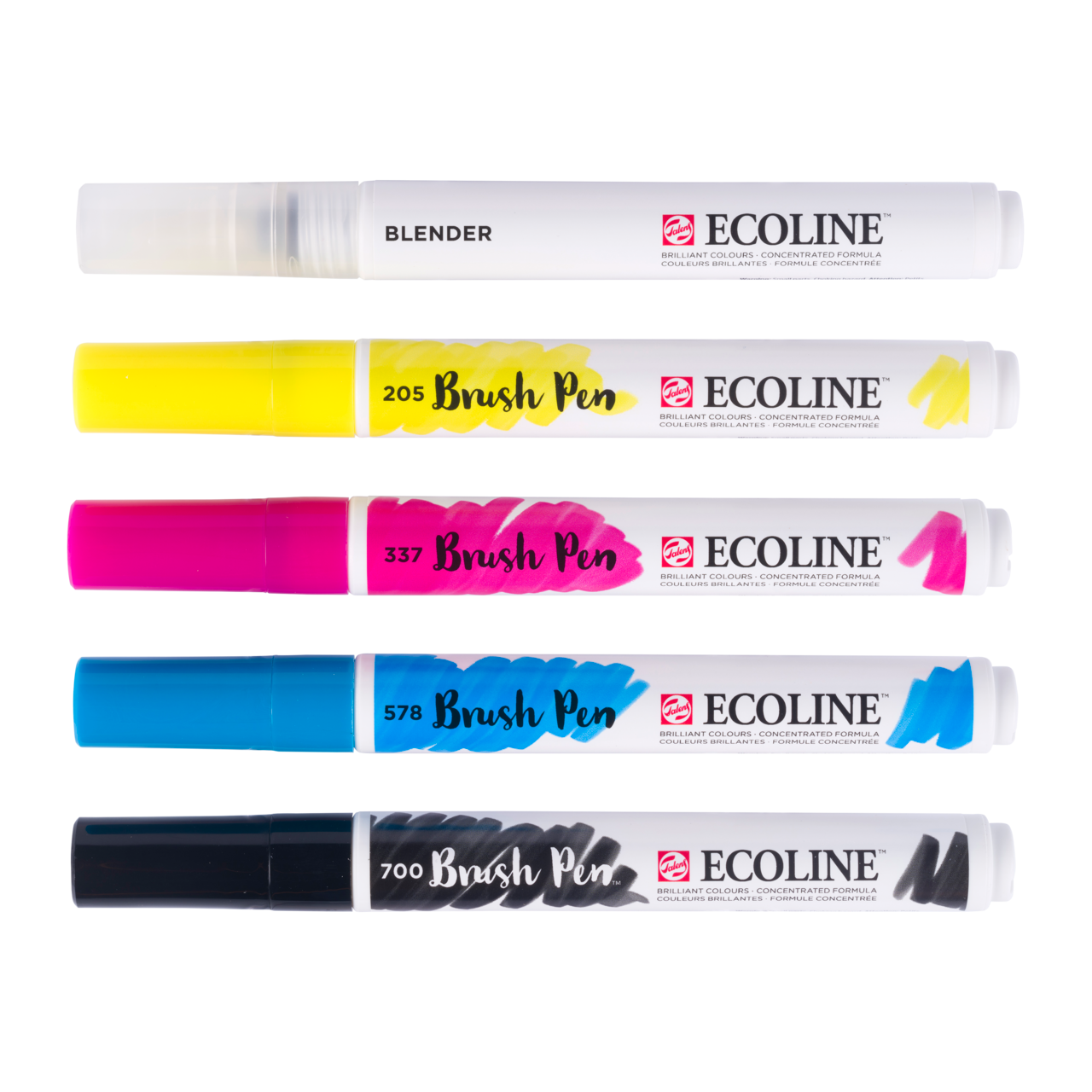 ROYAL TALENS Ecoline set di pennarelli acquerellabili brush pen PRIMARY 5 colori