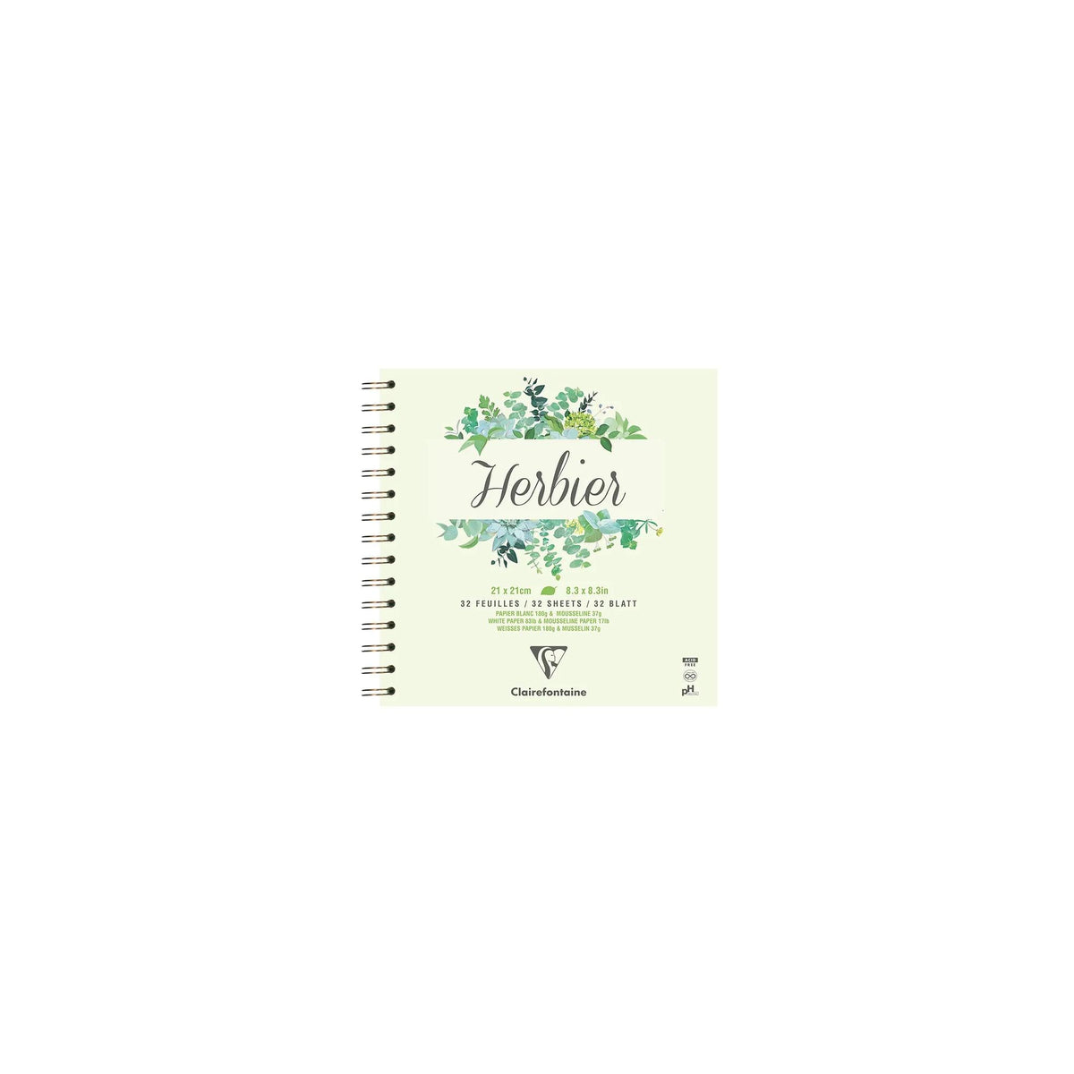 Erbario CLAIREFONTAINE 180 g/m² 21 x 21 cm - 32 fogli