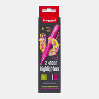 Evidenziatori Bruynzeel / set di 2 – giallo e rosa
