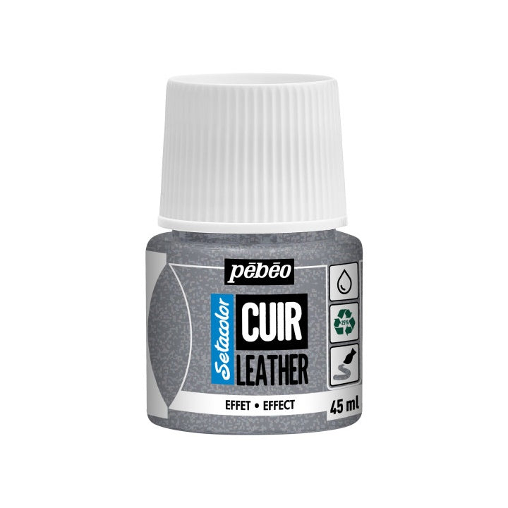 Vernice per pelle Pebeo Setacolor effect 45 ml – argento brillante