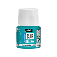 Vernice per pelle Pebeo Setacolor matt/satin 45 ml | colori diversi - blu turchese
