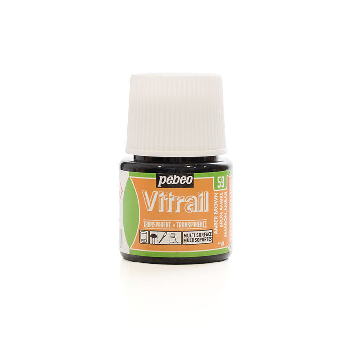 Colore per vetro Pebeo Vitrail 45 ml – Amber brown
