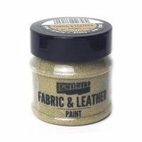 Colore per tessuto e pelle Pentart 50 ml – Glittering gold