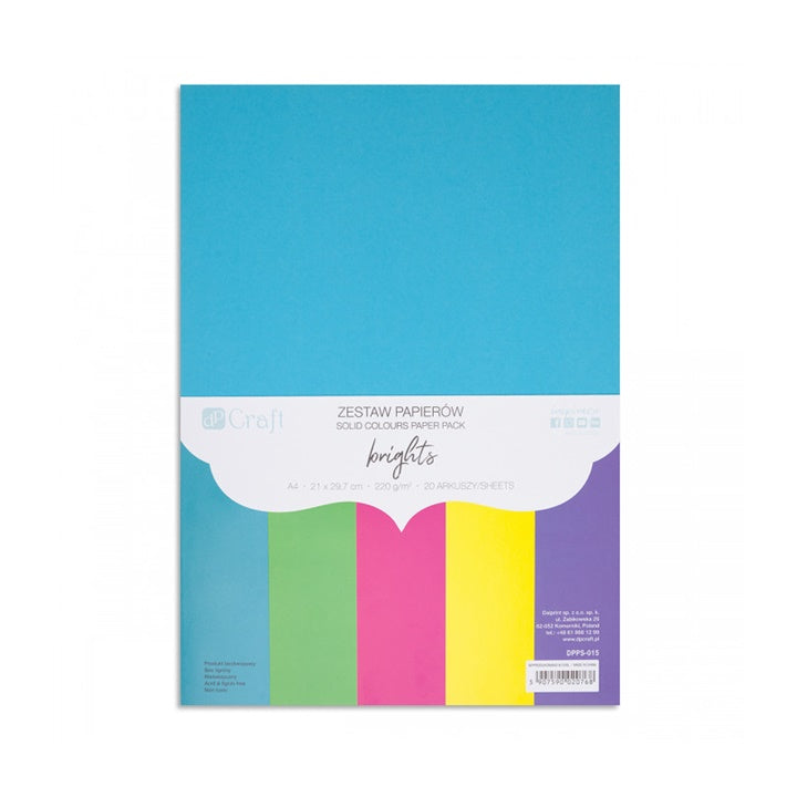 Carta colorata DP Craft 20 pezzi – brights