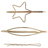 Fermagli per capelli dorati - Set di 3