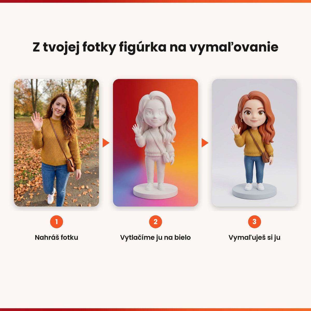 Figurina chibi dalla foto da dipingere
