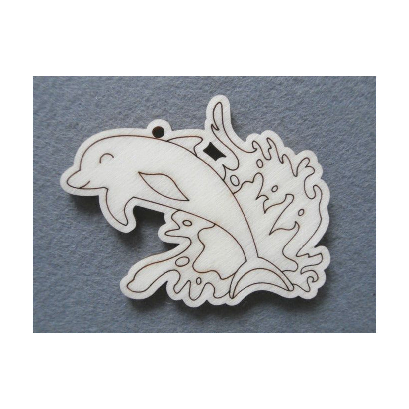Figurine in legno Pentart – delfino | set da 5 pz