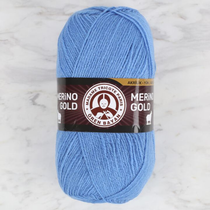 Filato per maglieria Madame Tricote Paris Merino Gold 100 g | scegli un colore - blu