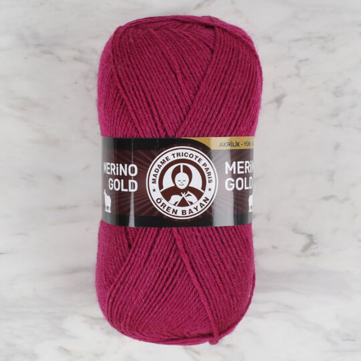 Filato per maglieria Madame Tricote Paris Merino Gold 100 g | scegli un colore - prugna