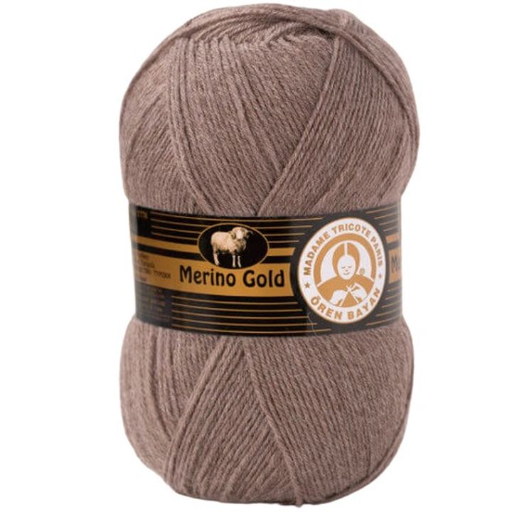 Filato per maglieria Madame Tricote Paris Merino Gold 100 g | scegli un colore - marrone
