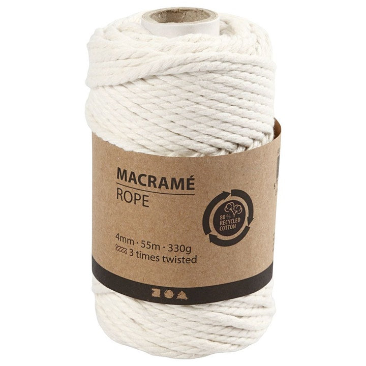 Filo macramè 4 mm x 55 m | scegli il colore - bianco sporco