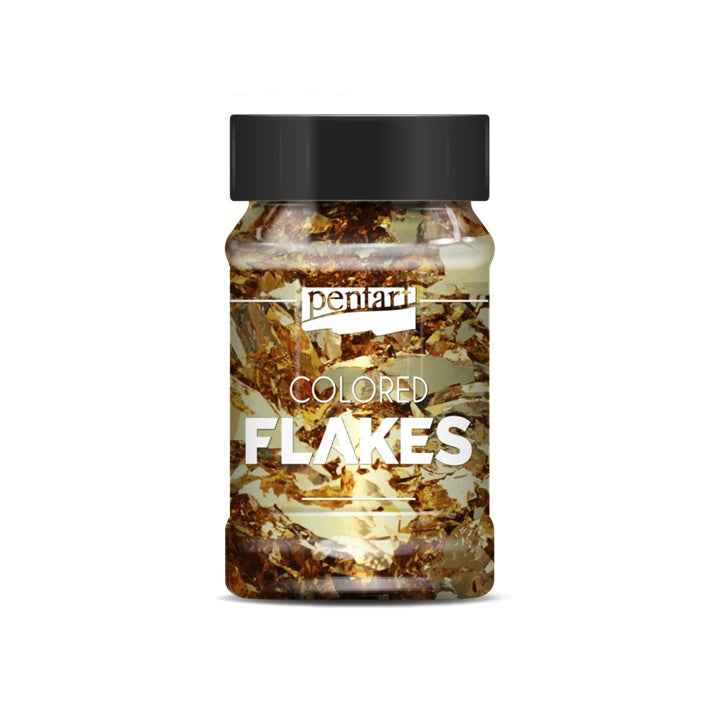 Fiocchi di lamina metallica Pentart 100 ml | varie sfumature