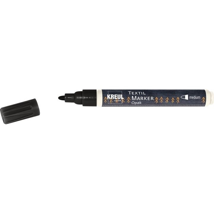 Pennarello per tessuti Kreul Opak medium – nero