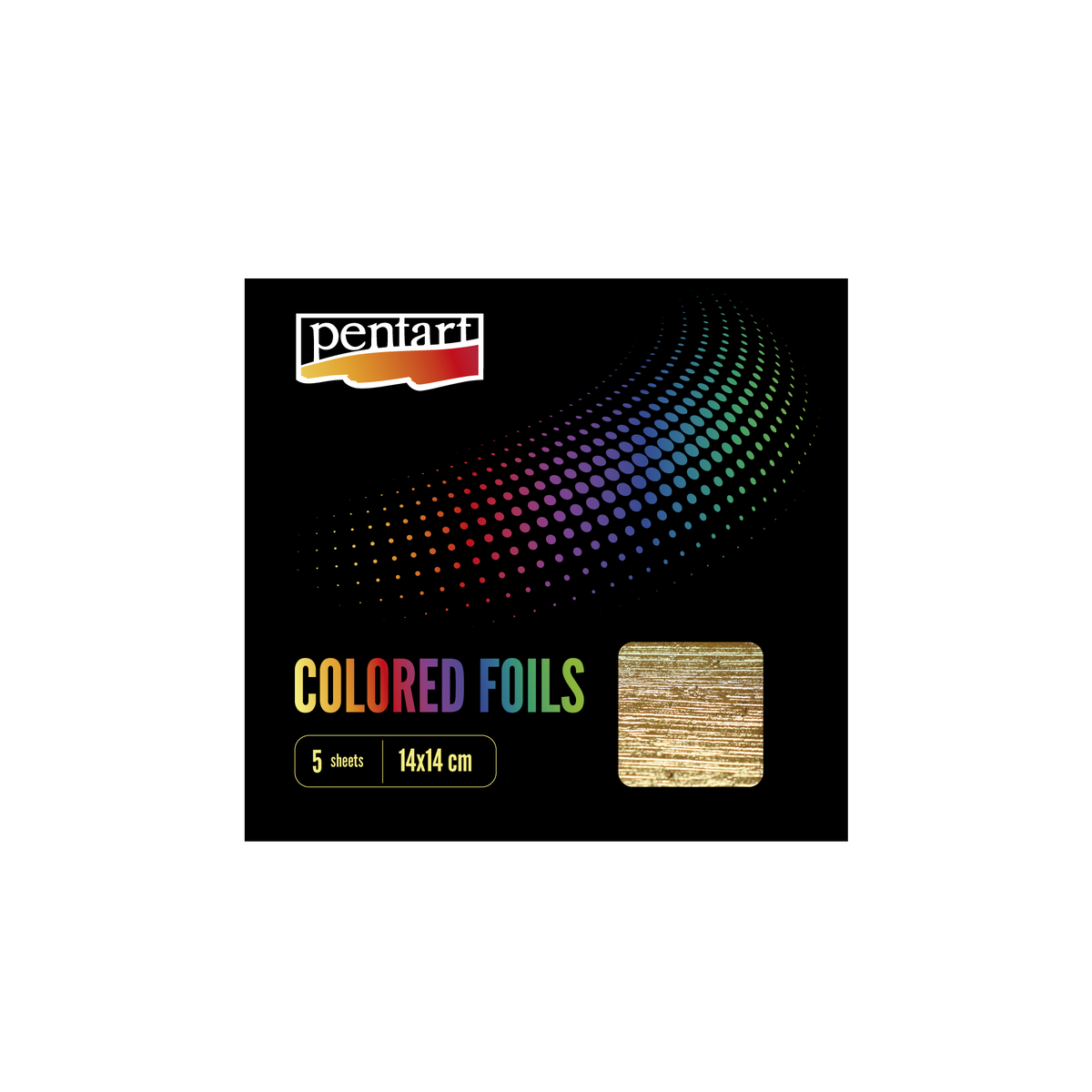 Fogli di lamina colorata 14x14 cm - 5 oro – barocco