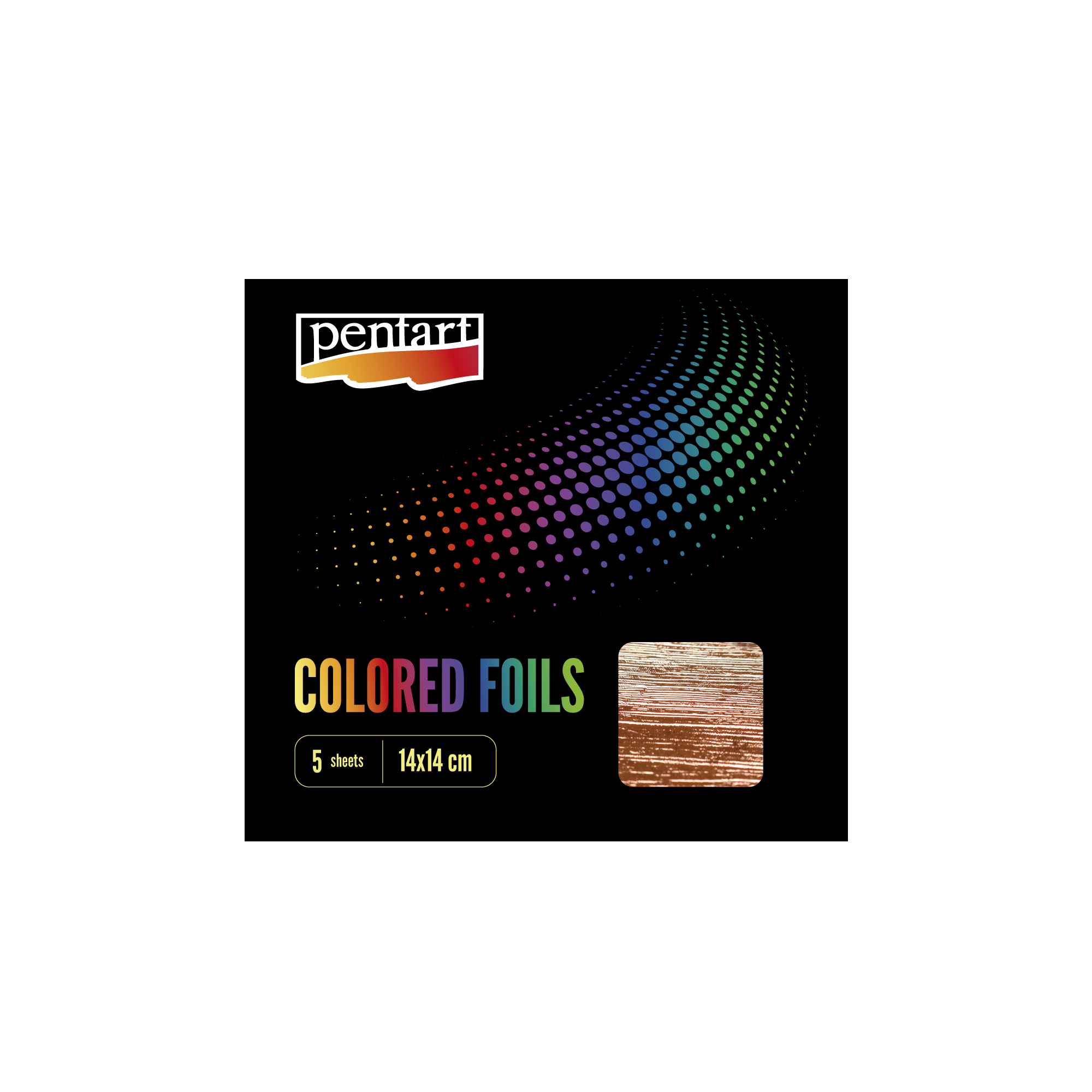 Fogli di lamina colorata 14x14 cm - 5 oro – rosa