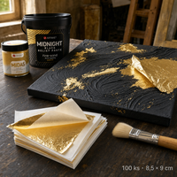 Foglia oro imitazione per doratura 8,5 × 9 cm, 100 pz