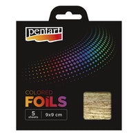 Foglio colorato Pentart 5 fogli - 9 x 9 cm | varie sfumature