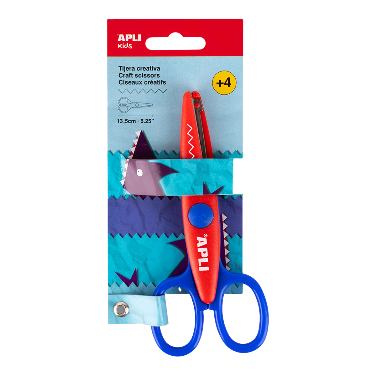 Forbici creative APLI 13,5 cm, punta arrotondata, simmetriche – dentini