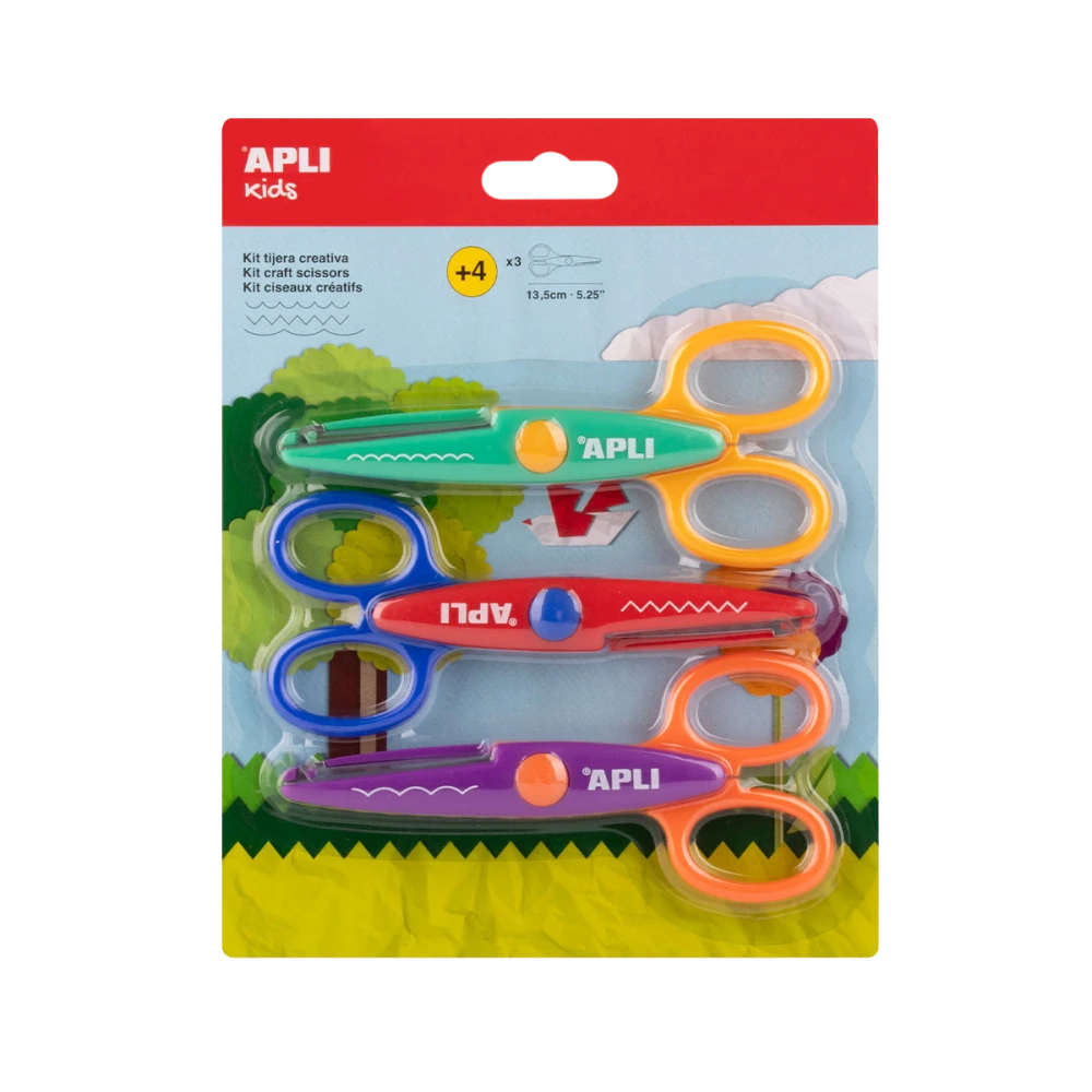 Forbici creative APLI 13,5 cm, punta arrotondata, simmetriche
