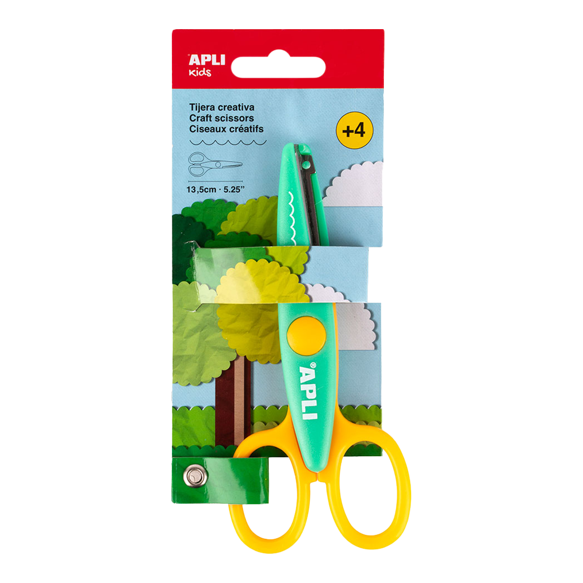 Forbici creative APLI 13,5 cm, punta arrotondata, simmetriche – onde