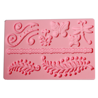 Forma in silicone - viti e farfalle 20x12.7x0.7 cm