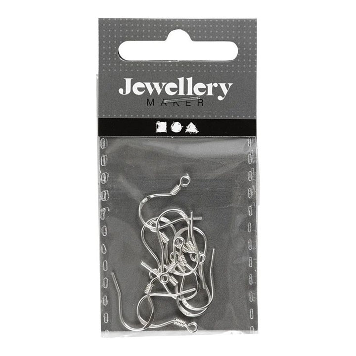 Ganci per orecchini in argento 14 mm - 10 pz.