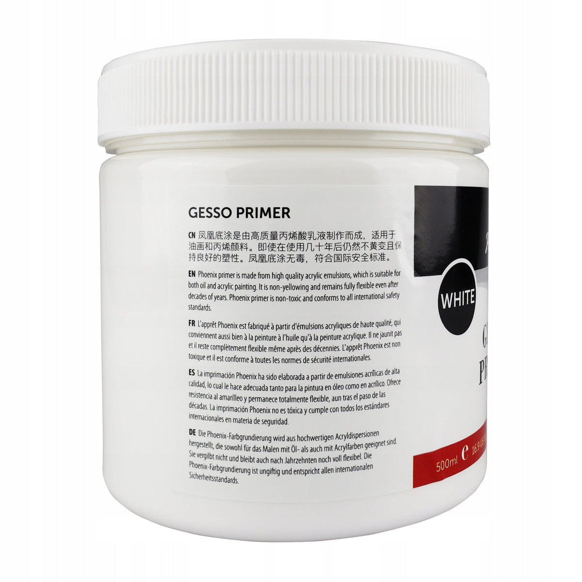 Gesso acrilico Phoenix bianco 500 ml