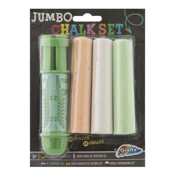 Gesso da marciapiede Jumbo con supporto 3 pz. | Varie tonalità