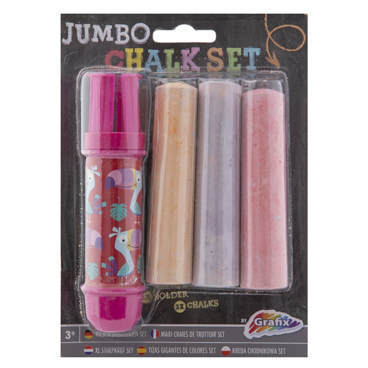 Gesso da marciapiede Jumbo con supporto 3 pz. | Varie tonalità