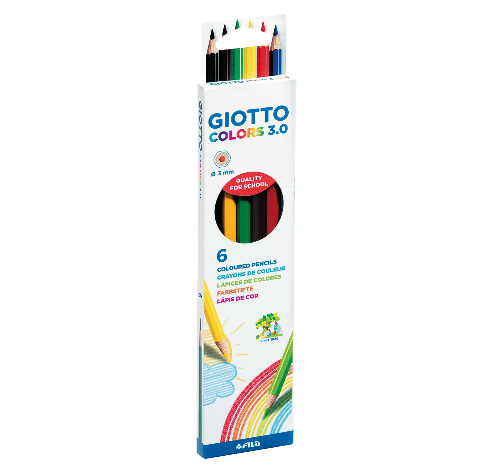 Pastelli esagonali GIOTTO Colors 3.0 – 6 pz