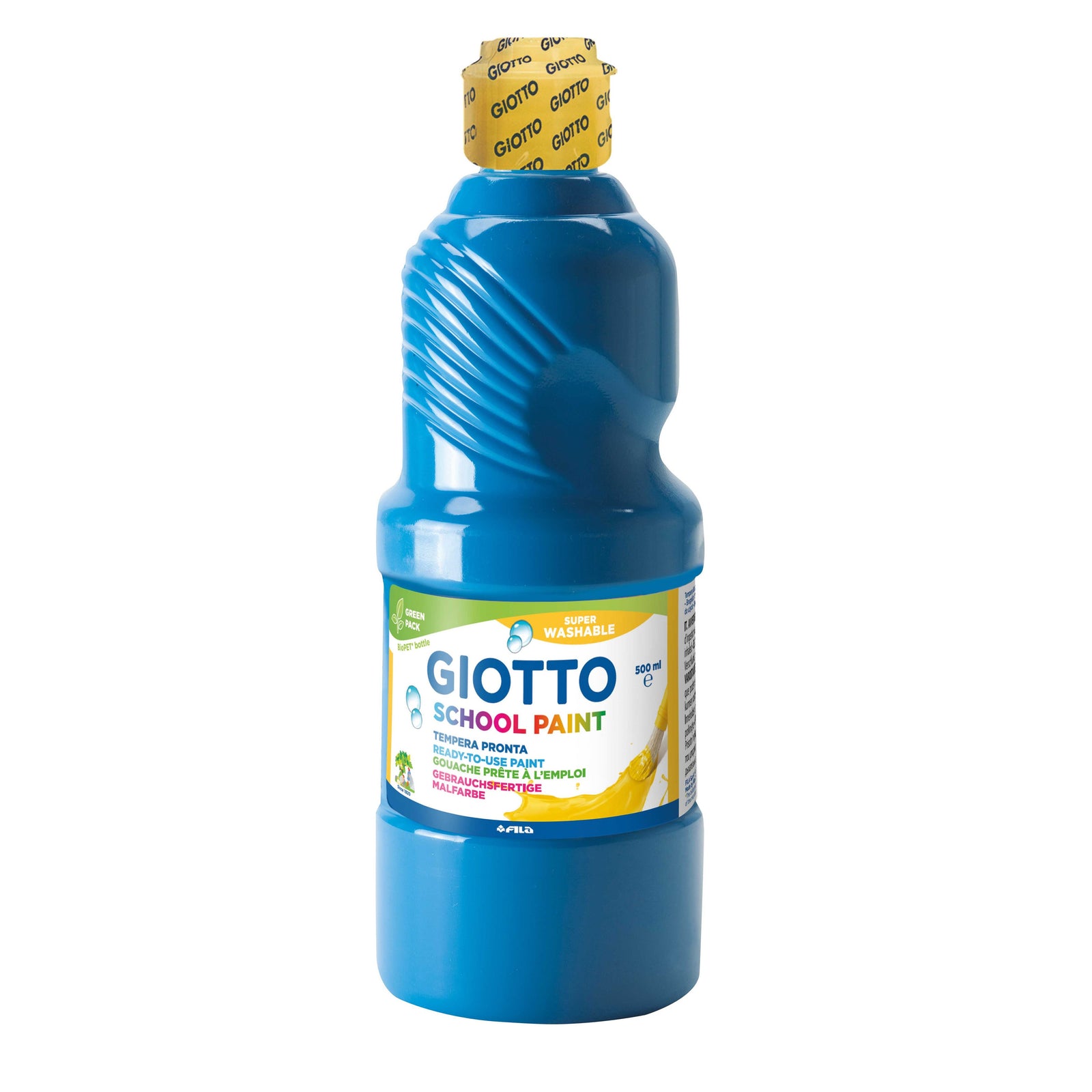 GIOTTO School Paint tempera lavabile 500 ml – ciano