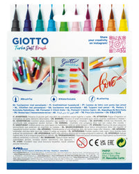 Pennarelli a punta a pennello GIOTTO Turbo Soft Brush - 10 pz