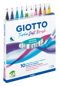 Pennarelli a punta a pennello GIOTTO Turbo Soft Brush - 10 pz