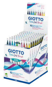 Pennarelli a punta a pennello GIOTTO Turbo Soft Brush - 10 pz