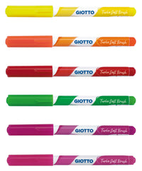 Pennarelli a pennello GIOTTO Turbo Soft Brush Fluo 6 pz