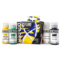 GOLDEN Fluid set di colori acrilici Intro 6 x 30 ml