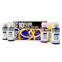 GOLDEN Fluid Set di colori acrilici Mixing 10 × 30 ml