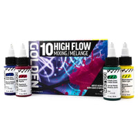 GOLDEN High Flow set colori acrilici Mixing 10 x 30 ml