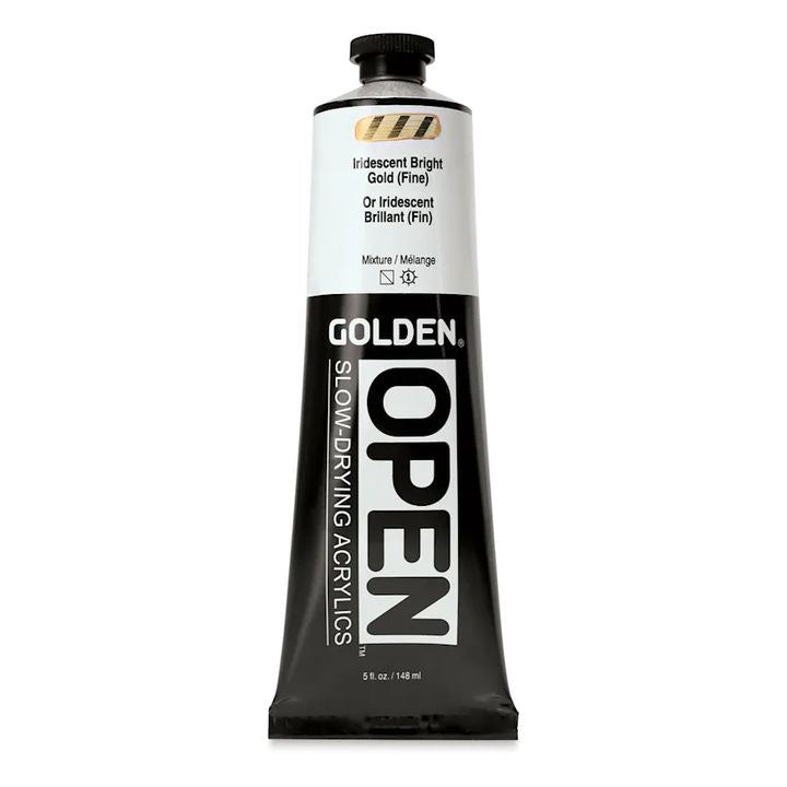 GOLDEN OPEN Vernice acrilica iridescente ad asciugatura lenta 148 ml | Varie tonalità