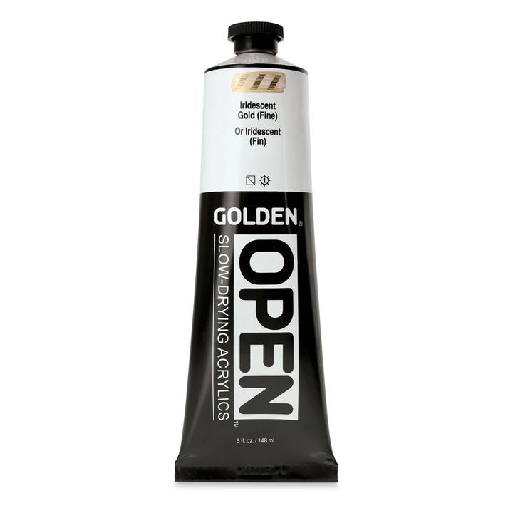 GOLDEN OPEN Vernice acrilica iridescente ad asciugatura lenta 148 ml | Varie tonalità