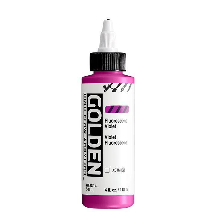GOLDEN Vernice acrilica fluorescente ad alto flusso 118 ml | Varie tonalità