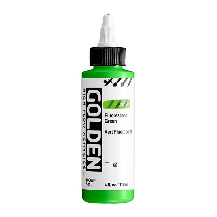 GOLDEN Vernice acrilica fluorescente ad alto flusso 118 ml | Varie tonalità