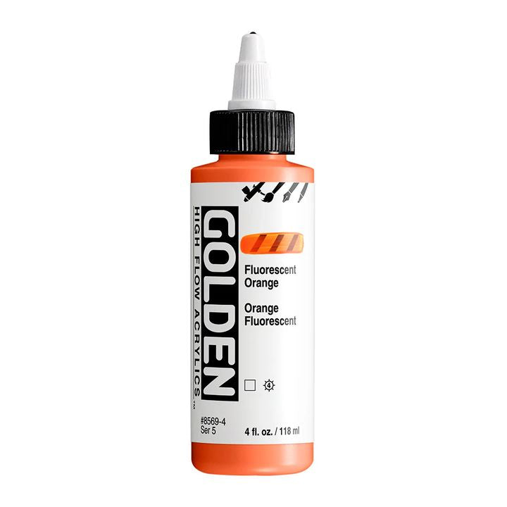 GOLDEN Vernice acrilica fluorescente ad alto flusso 118 ml | Varie tonalità