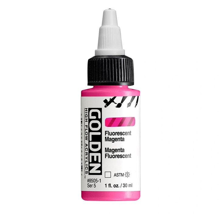 GOLDEN Vernice acrilica fluorescente ad alto flusso 30 ml | Varie tonalità