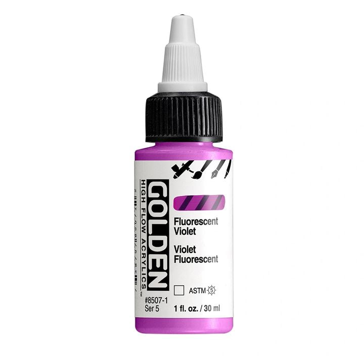 GOLDEN Vernice acrilica fluorescente ad alto flusso 30 ml | Varie tonalità