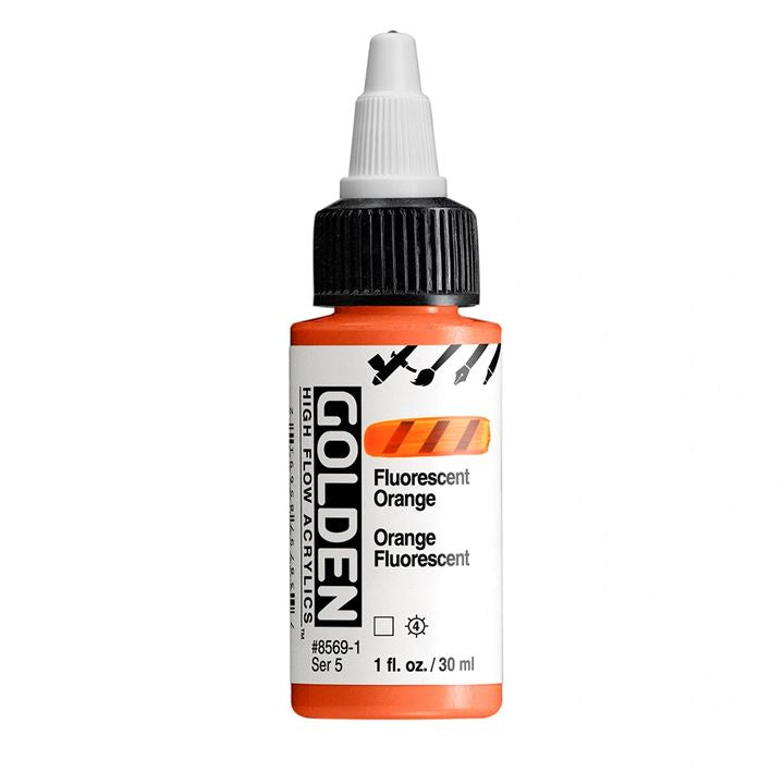 GOLDEN Vernice acrilica fluorescente ad alto flusso 30 ml | Varie tonalità