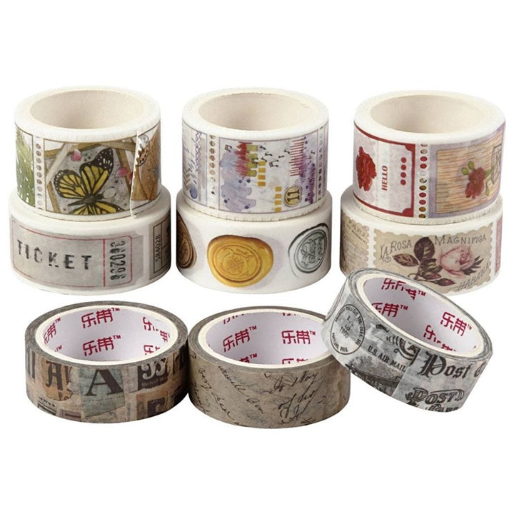 Grande set di nastri washi - 9 motivi