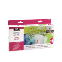 Inchiostro acrilico Royal & Langnickel colori neon 6 x 30 ml — immagine 1