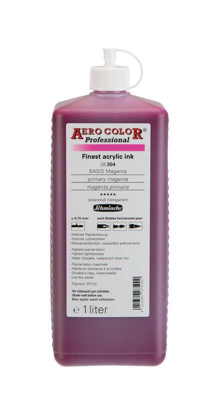Inchiostro acrilico Schmincke AERO COLOR Professional 1 l – 304 Magenta primario
