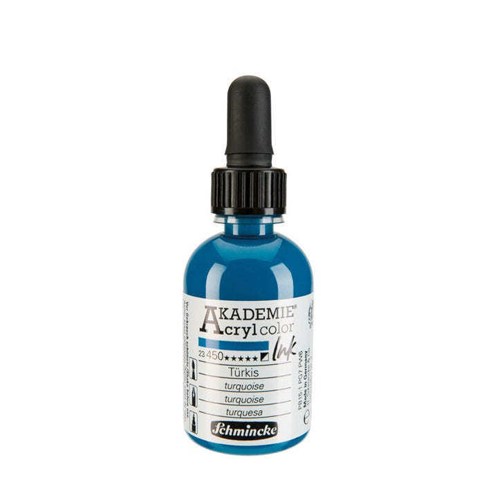 Inchiostro acrilico Schmincke AKADEMIE 50 ml | colori diversi - 450 Turchese